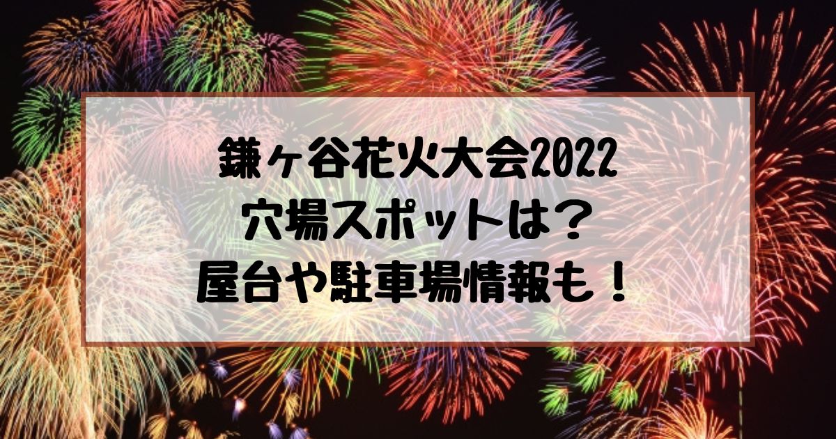 鎌ヶ谷花火大会22穴場スポットはどこ 屋台や駐車場情報も コトノハ